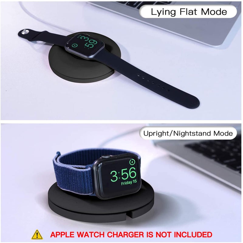 PZOZ Charger Stand for Apple Watch, Portable Charging Station Cable Management Dock Holder Organizer for iWatch Series Ultra/11/10/9/8/SE2/7/6 49mm 46mm 45mm 44mm 42mm Accessories (Black) - Image 5